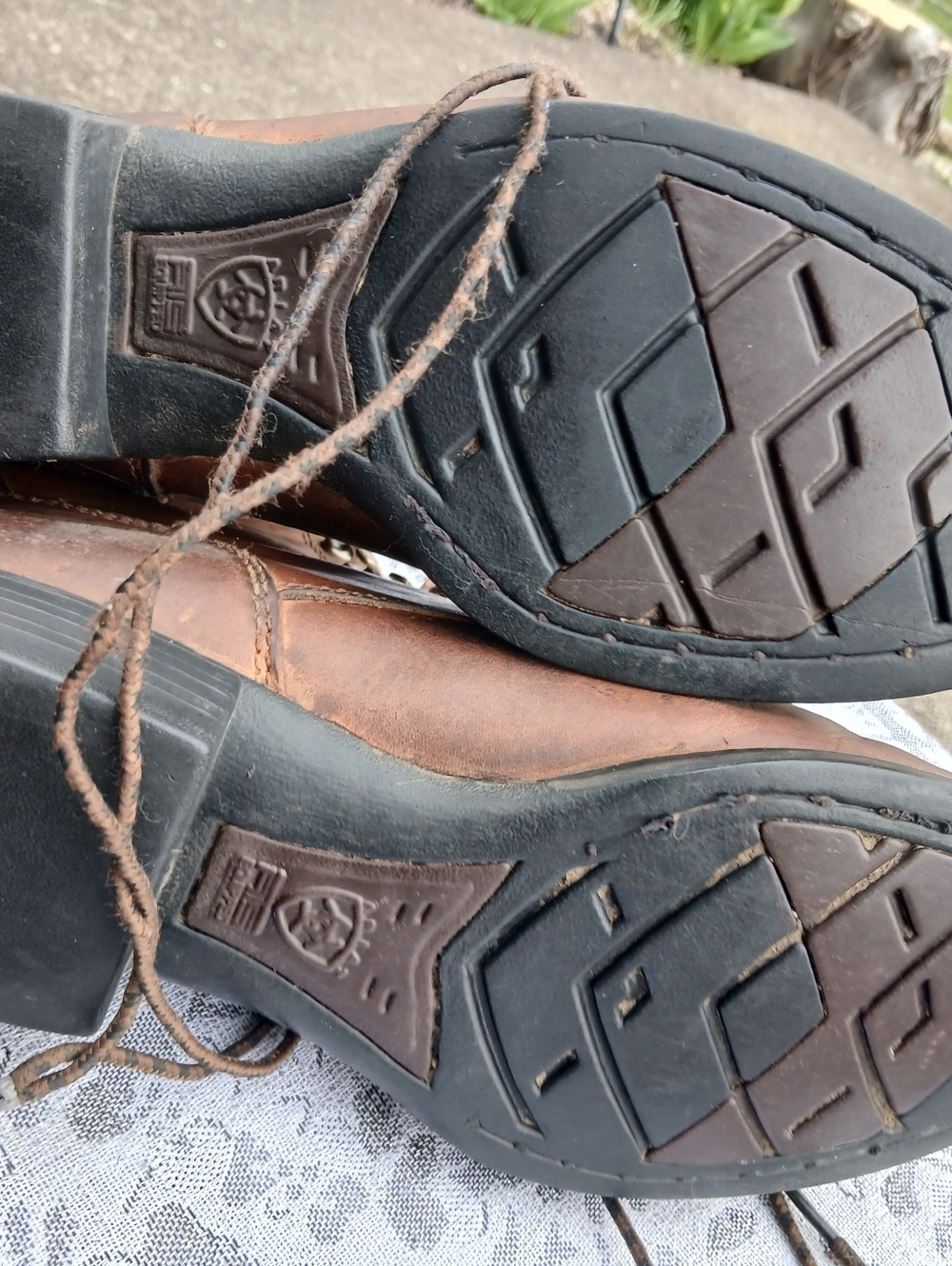 Ariat Women's Size 8 Brown Leather Lace-Up Work Boots - Picture 8 of 12
